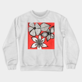 Inktober Red Florals Crewneck Sweatshirt